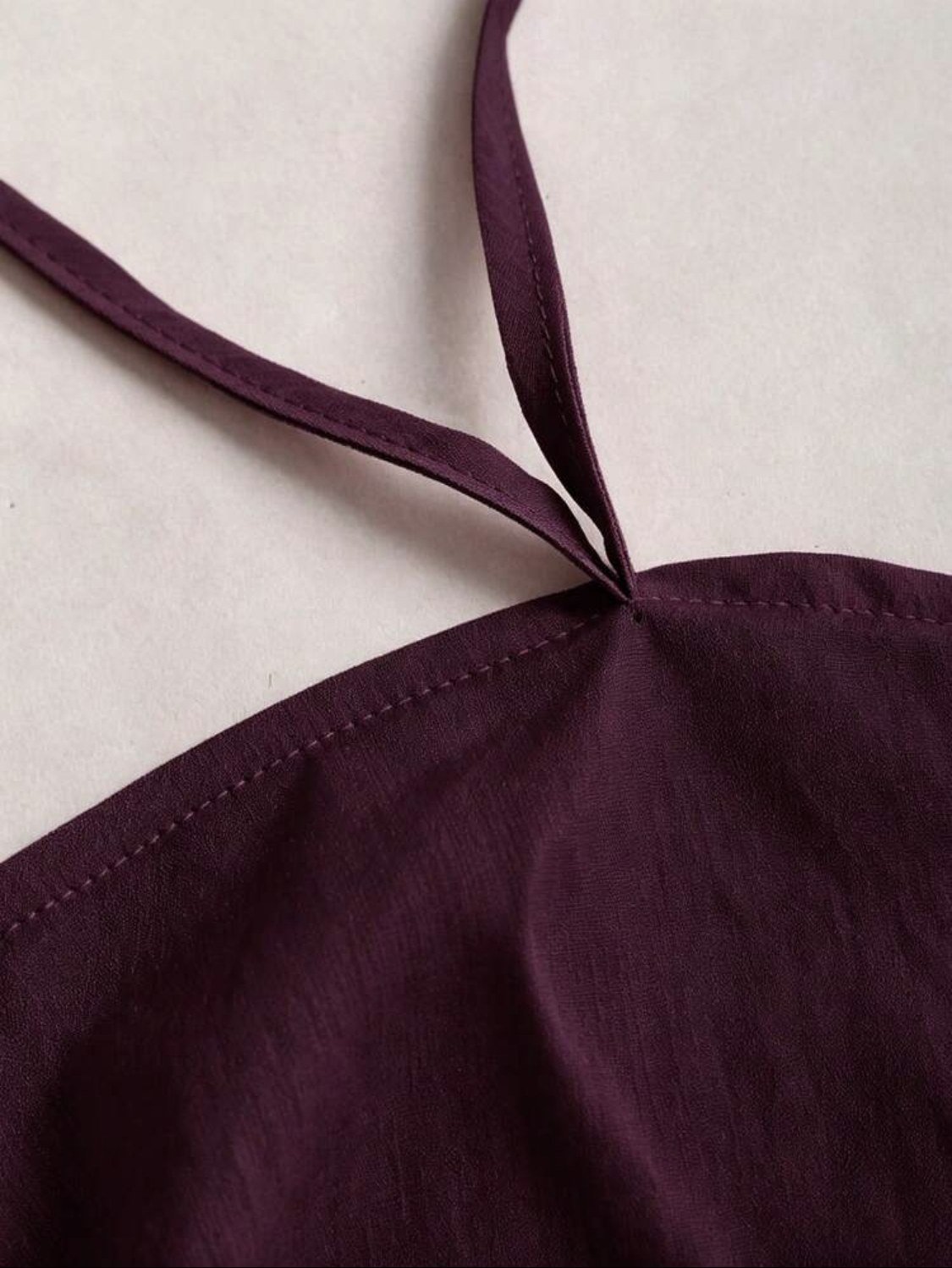 Bordeaux ruffle mini dress — view 6
