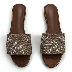 Bronze crystal flower slides