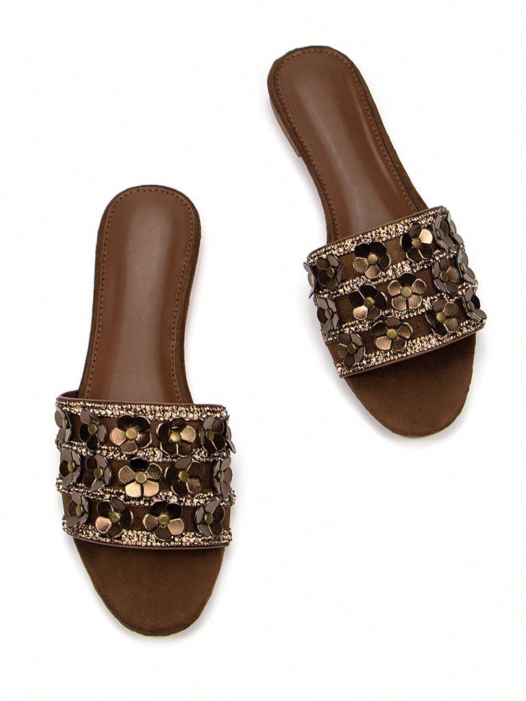 Bronze metal flower slides