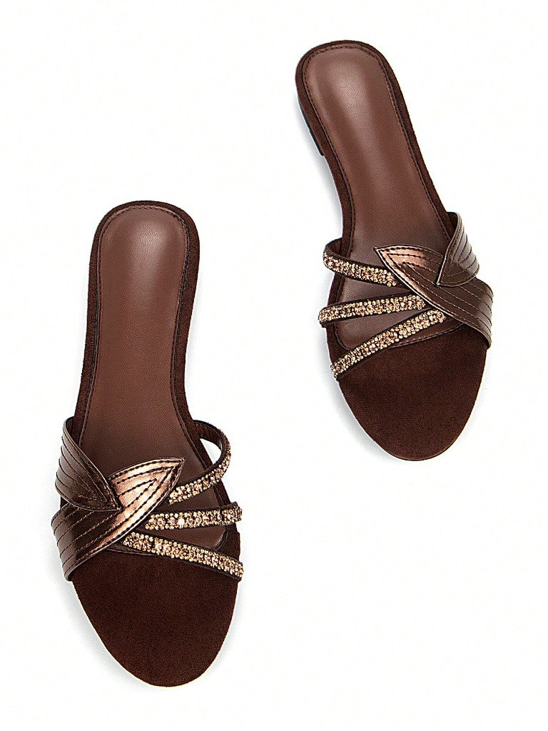 Chocolate leaf crystal slides