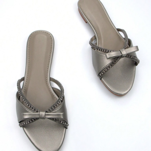 Silver bow crystal slides