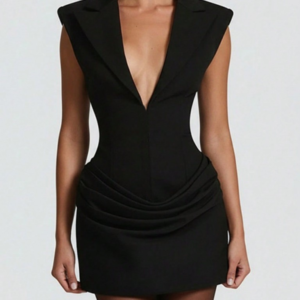 Black blazer mini dress