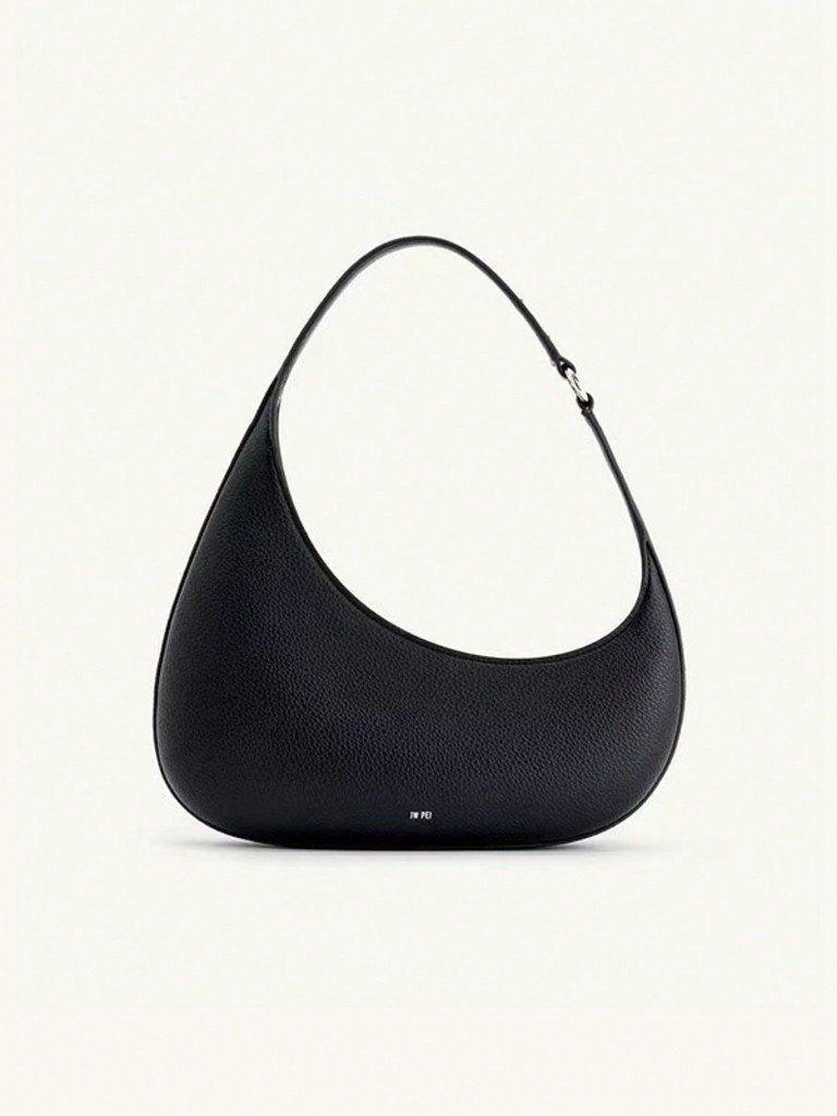 Black crescent shoulder bag