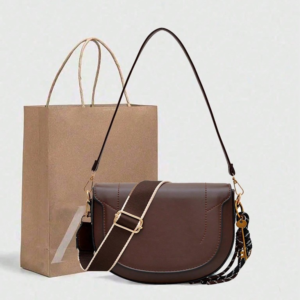 Chocolate leather slingback pump